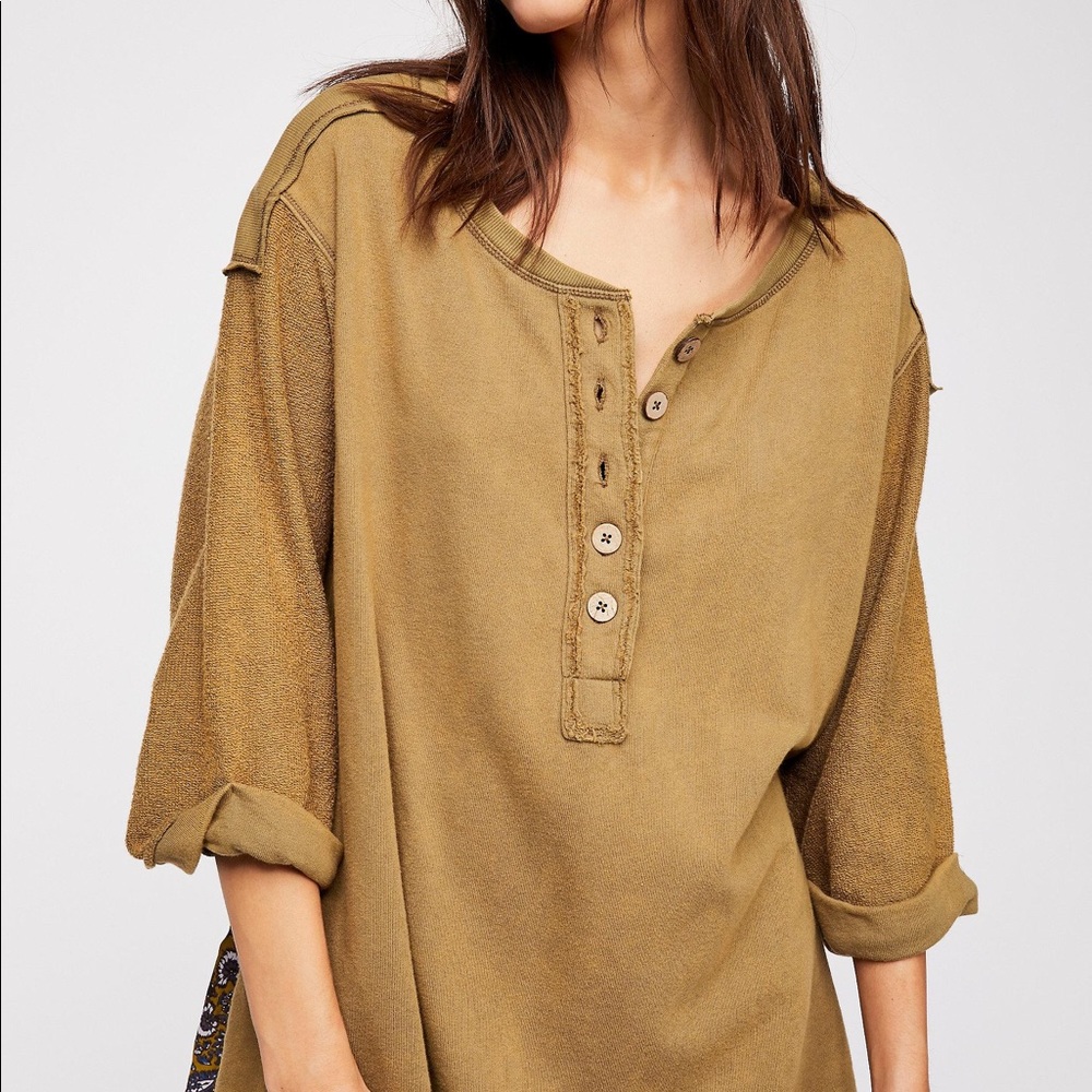 NWT Free People Cool Baby Print Pullover - Picture 2 of 5